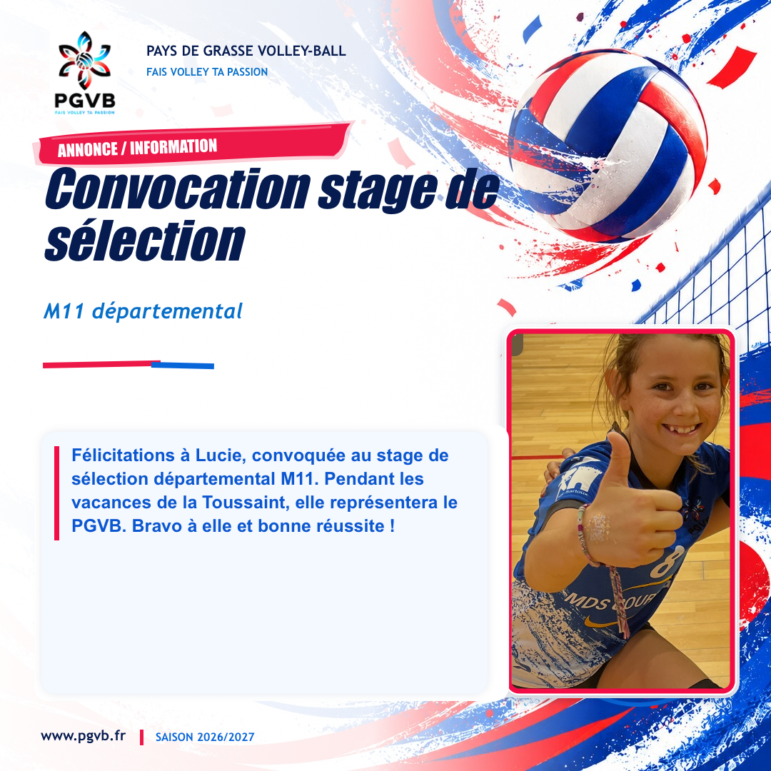 Stage sélection départementale M11